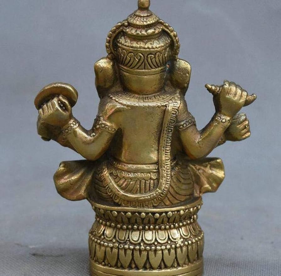 Amazon｜銅像チベット仏教の真鍮ガネーシャGanapatiガネーシャ神、主象